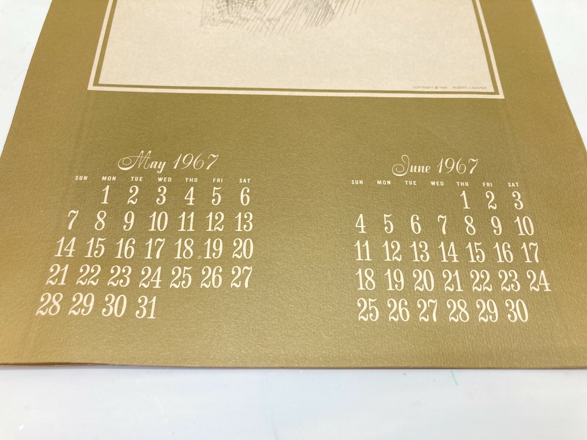 Rare 1967 JOHN FITZGERALD KENNEDY Calendar "Our 35th President" *Damaged* |  eBay