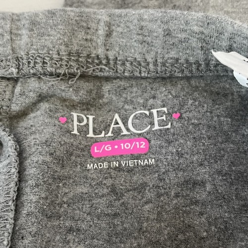 The Childrens Place Girls Pull On Pants Sz L 10 / 12 Gray Stretch Waist Casual - Picture 5 of 8