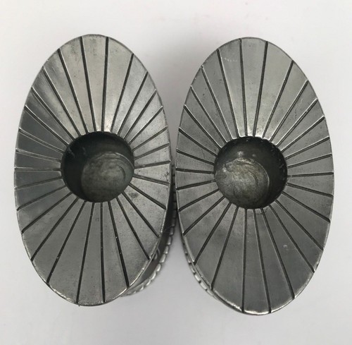 Vintage SEAGULL PEWTER Set of 2 TAPER CANDLE HOLDERS ETAIN ZINN 1996 CANADA - Picture 7 of 9