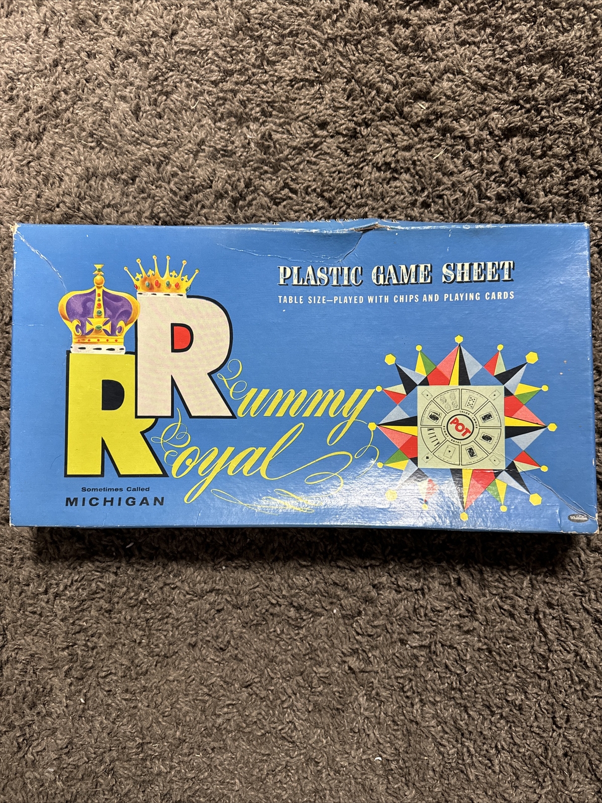 Vintage 1937 Rummy Royal Vinyl Plastic Mat Playing Card Game Sheet ...