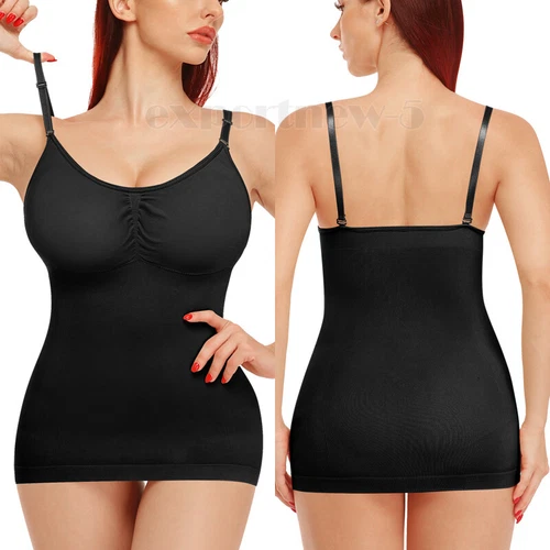 Firm Tummy Waist Control Body Shaper Slimming Cami Shapewear Seamless Vest Top - Picture 29 of 41
