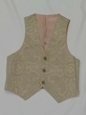 NWOT Boy's sz 7 Lined Formal Suit Vest Wedding Dressy holiday beige 3 button