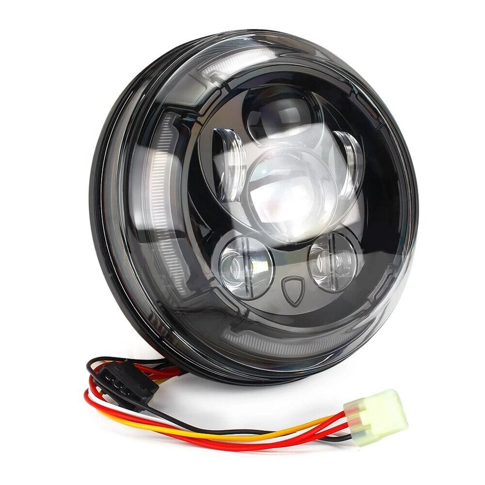 Conjunto de faros LED Plug and Play para Ducati Scrambler 2015-2022 haz alto-bajo Foto 3 de 4