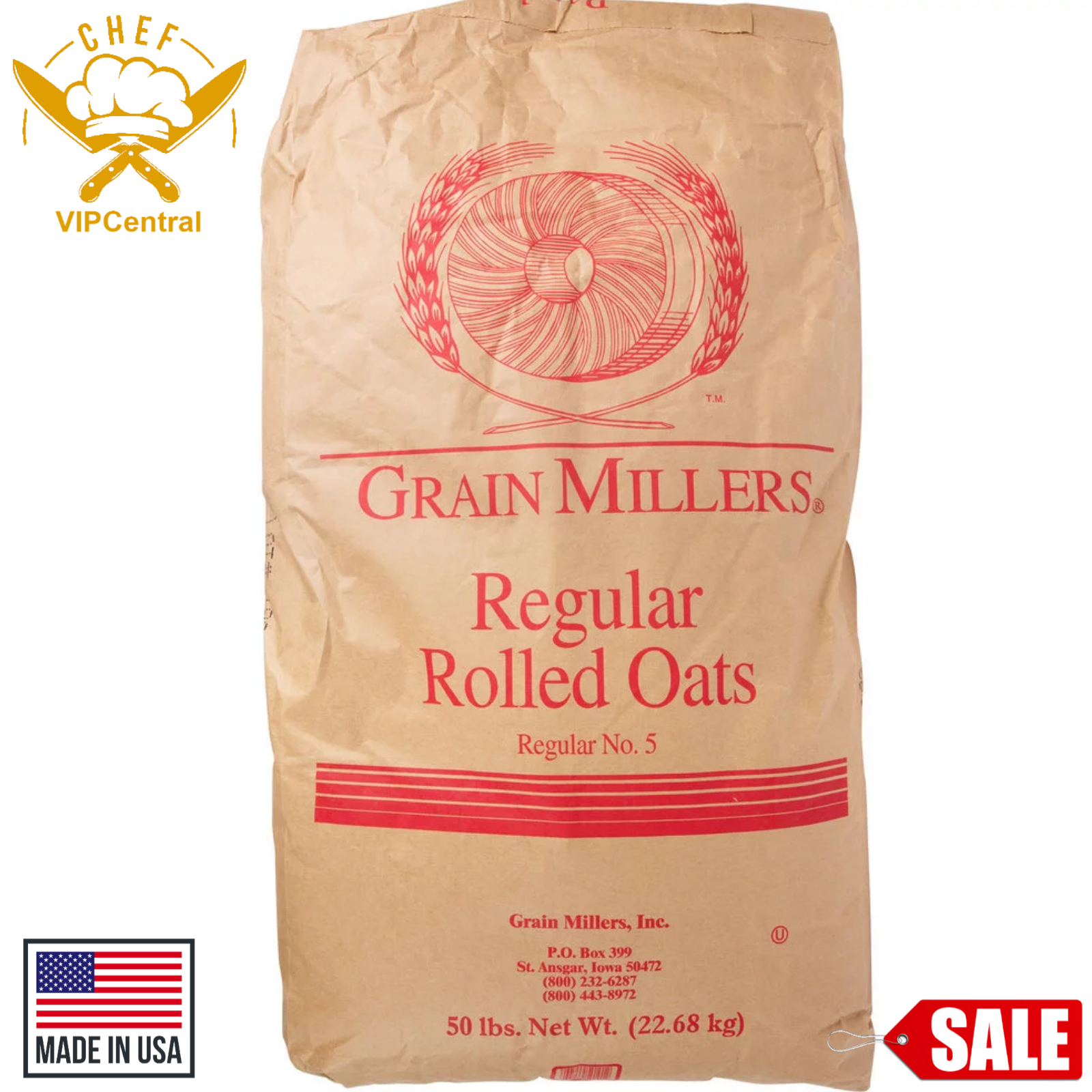 Organic Rolled Oats 5 50lb Grain Millers Bulk For Sale Online Ebay