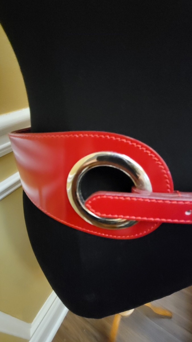 Doncaster Red Patent Leather Fashion Loop Belt Made in Italy Size Medium Doncaster | Accessories | Doncaster Red Patent Leather  main image 2