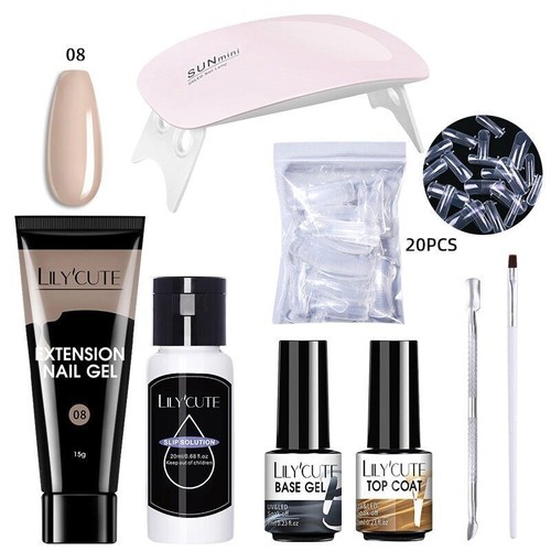 Set Gel Unghie 6W Lampada LED Set Completo Manicure Vernis Semi Permanente Prolunga Rapida - Foto 44 di 95