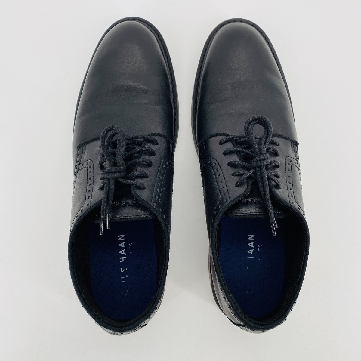 Cole Haan Mens 10.5 Go-To Plain Toe Oxford Black Leather Dress‎ Shoes C34123 Black Cole Haan Mens Grand+ Plain Toe Oxford | Rack Room Shoes main image 2