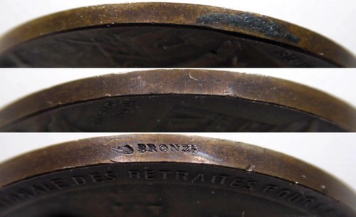 Frankreich Medaille Weltausstellung Paris 1900, 50. Jahrestag der Pensionskasse - Bild 4 von 5