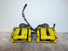 2009-2016 AUDI S4 B8 REAR ABS DISC BRAKE CALIPER SET (2) PAINTED YELLOW OEM