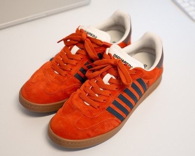 Dsquared2 Boxer Sneaker rot / blau - Größe 43 - 2x getragen