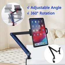 Universal 360° Rotation Long Arm Tablet Stand Phone Holder Lazy Bed Desk Mount