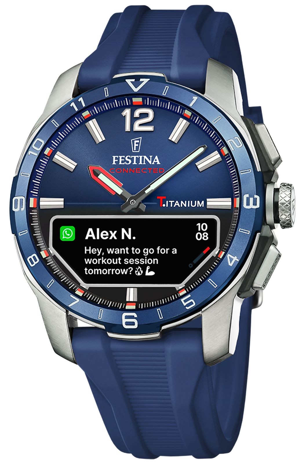 Festina Connected D Hybrid Smartwatch (44mm) Dark Blue Integrated F23000/1
