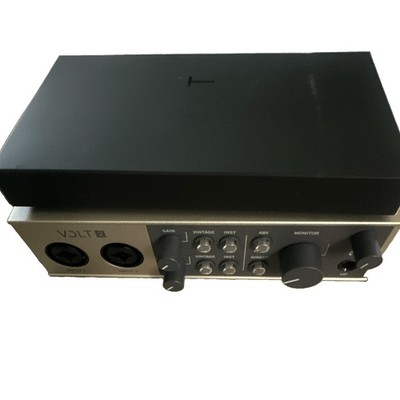 Universal Audio Volt 2 USB-C Audio Interface w/ MIDI I/O, Monitor L/R, Phantom