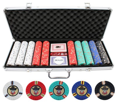 Versa Games 500pc Poker Chips Set - Outlaw Poker Chip - New Stronger Case - C...