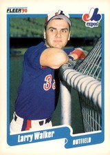 1990 Fleer #363b Larry Walker