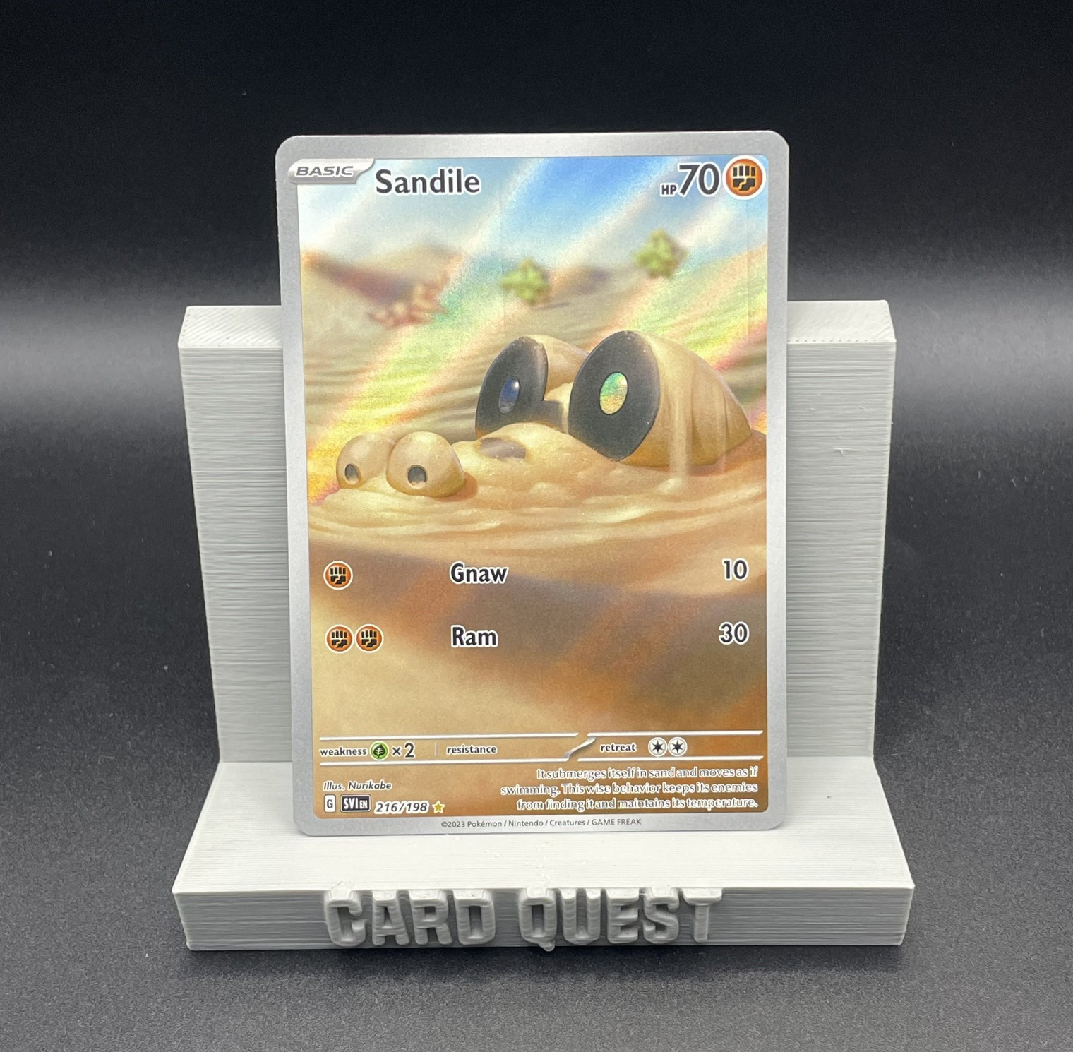 Pokemon TCG Sandile 216/198 SV01: Scarlet & Violet Base Set Illustration Rare