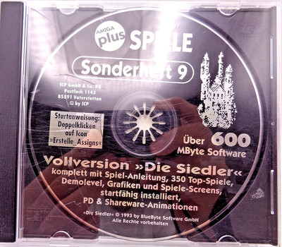 COMMODORE AMIGA -- DIE SIEDLER (BLUEBYTE - CD-ROM) #AMIGA PLUS SONDERHEFT 9