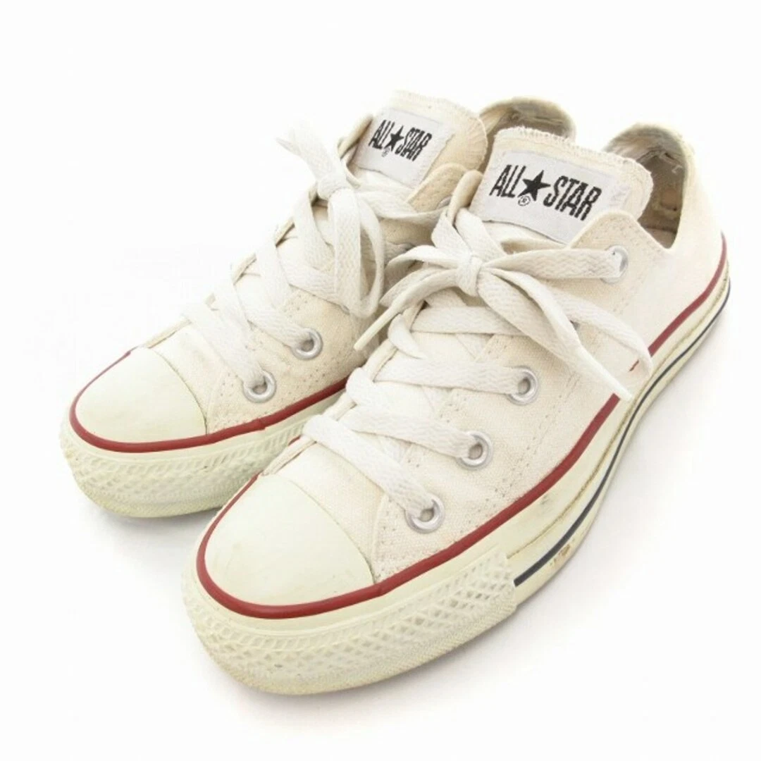 SNEAKERS CONVERSE ALL STAR OX BASSE IN TELA 22 cm (8 66 pollici) BIANCO OTTICO usate 5
