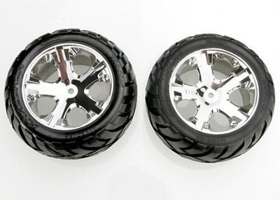 Traxxas 1/10 Stampede 2WD XL5 * Anaconda Tires, All-Star Wheels, Chrome, Rear *