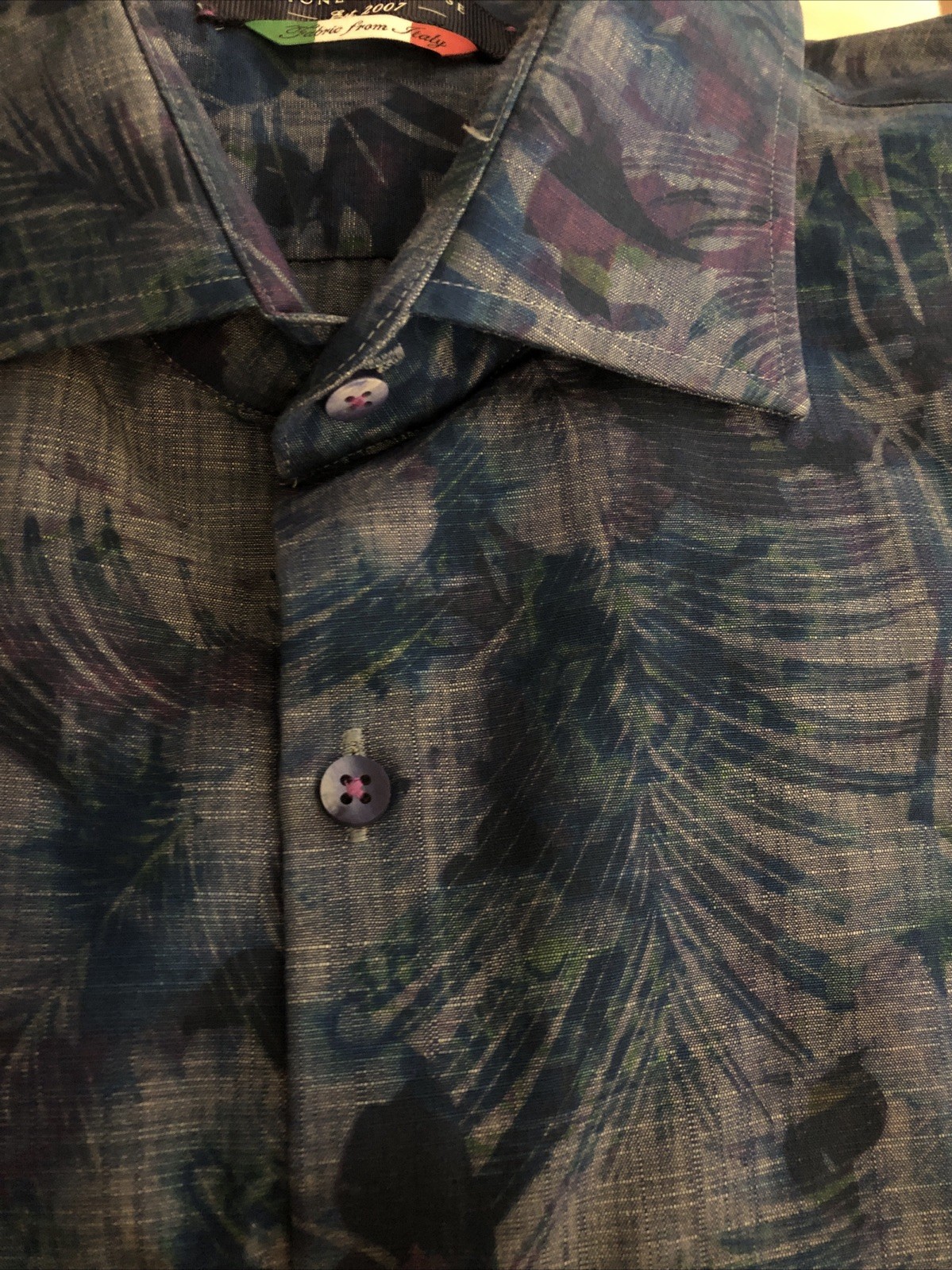 Stone Rose floral Button Down Collared Dress Shir… - image 9