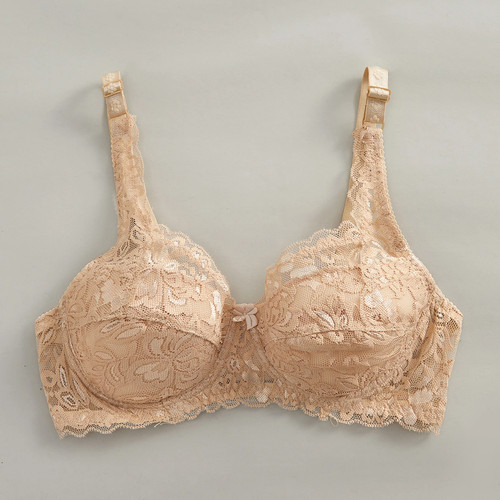 Reggiseno donna tinta unita fiocco decorazione push up ferretto pizzo con spalline regolabili - Foto 30 di 30