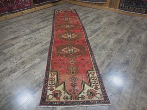 Authentic Vintage Turkish Rug,Geometric Adana Turkish Rug 2.5x11.5 Ft