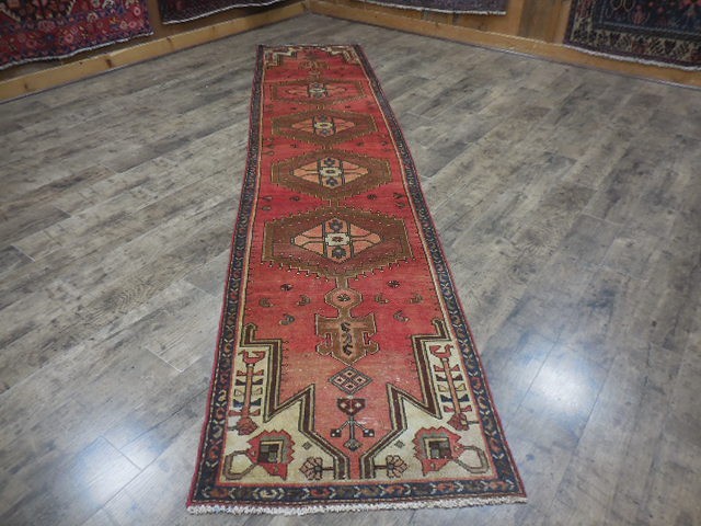 Authentic Vintage Turkish Rug,Geometric Adana Turkish Rug 2.5x11.5 Ft