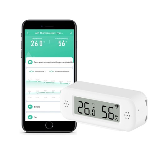 WiFi Thermometer Hygrometer Indoor: Smart Temperature Sensor, Digital Tempera...