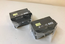 Set of 2 Genuine Epson 252XL Black BK Ink Cartridges OEM Sealed No Box