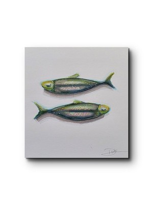 Original Drawing - fish   Alcohol Marker Artwork    22.5 x 21 cm not a print