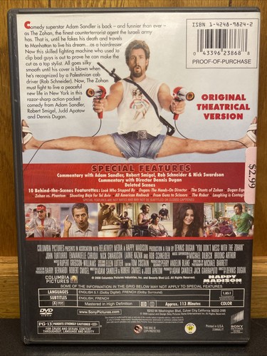 You Don't Mess with the Zohan (DVD, 2008) fast free shipping - Picture 2 of 3