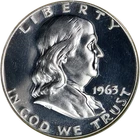 1963 Franklin Half Dollar Proof NGC PF68 Blast White Superb Eye Appeal