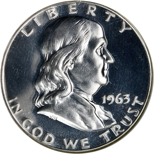 1963 Franklin Half Dollar Proof NGC PF68 Blast White Superb Eye Appeal