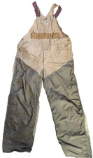 Vintage Carhartt Coveralls Waterproof Legs 44 x 32 Stretchy Straps Shell Slots