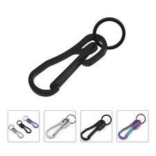 Strong Durable Metal Keychain Clip Purple with Easy Quick Release