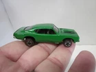 HOT WHEELS REDLINE  CUSTOM BARRACUDA * GREEN COLOR * KID PAINTED * WAS PURPLE !