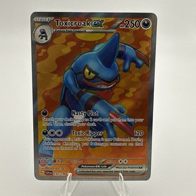 Pokemon TCG - Toxicroak ex 232/198 Scarlet & Violet Full Art Ultra Rare Holo NM