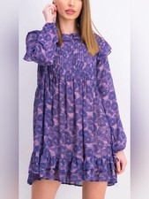 Free People Purple These Dreams Mini Dress