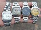 Lot of 4 Vintage Seiko 5 Automatic Day-Date SS Men's Japanese Wristwatches Rare