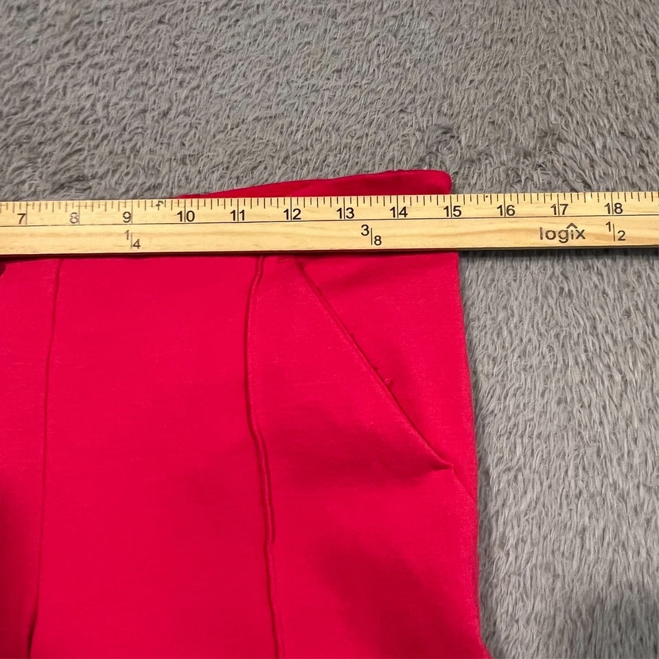 INC International Concepts Dress Pants Women's 6P Petite 30x26 Pink Red Side Zip - Image 3 of 4