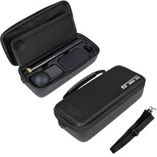 Large Storage Bag for Insta360 X6 - Dustproof PU Hard Case with Shoulder Strap