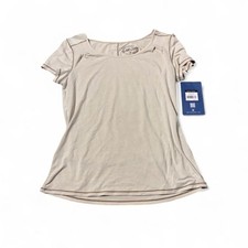 High-sierra Womens Cream and Tan T-shirt NWT