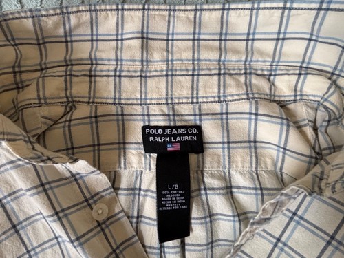 POLO JEANS CO. Ralph Lauren Men's Cotton Short Sleeve Shirt Sz. Large - Picture 4 of 7
