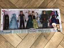 RARE Disney Store Frozen Dolls & Clothes Deluxe Gift Set Anna Elsa Kristoff Hans