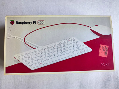 Raspberry Pi 400 PC-Kit DE Tastatur-Computer 4GB Wi Fi/Bluetooth weiß/rot
