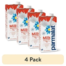 (4 pack) Parmalat Shelf Stable UHT Whole Milk 1 Qt..