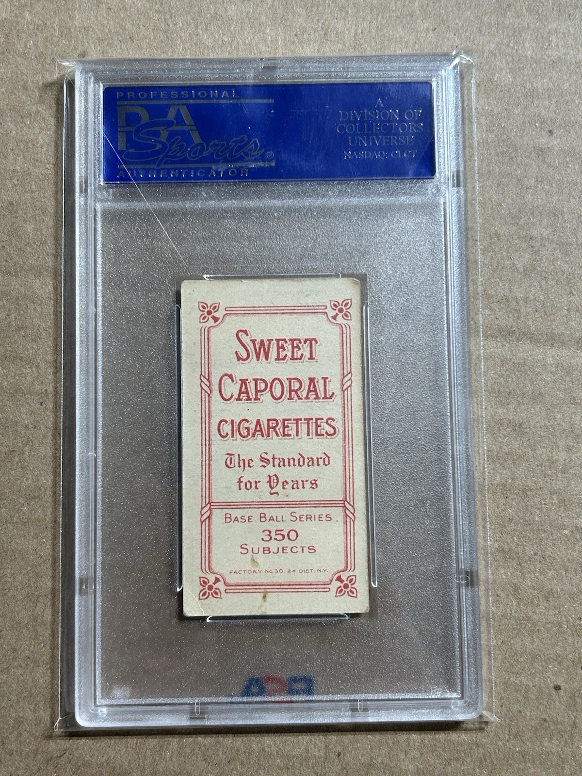 1909-11 T206 HARRY ARNDT SWEET CAPORAL 350/30 PSA 4 VG-EX view 2