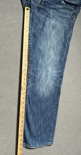 Silver Jeans Mens 32x30 Blue Gordie Straight Leg Medium Wash Denim Western - Picture 14 of 17