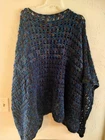Beautiful Hand Made Crochet Shawl Poncho Multicolored Granny One Size Sweater