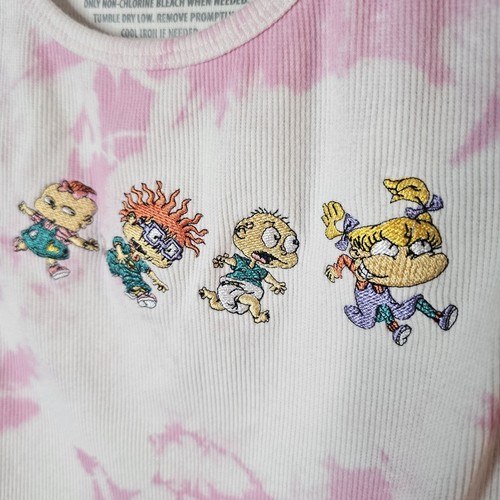 Nickelodeon Rugrats Set Blue Sweatpants Womens Small / Tank Top Pink Youth XXL - Picture 12 of 15